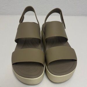 CROCS Brown Platform Sandals